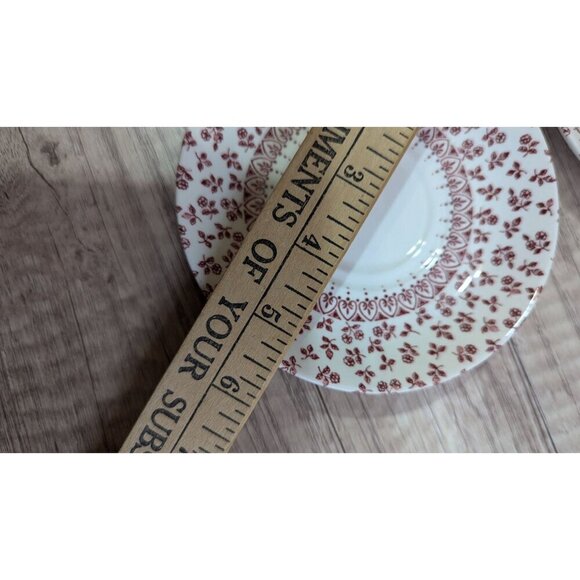 English Ironstone Tableware Provence Red  cup and saucer set of 4 - Picture 8 of 9
